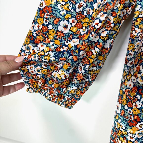 Milkmaid Floral Print Balloon Sleeve Dress 2XL - Picture 4 of 9